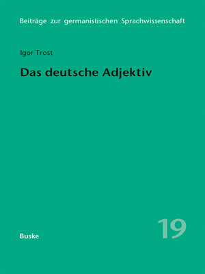 cover image of Das deutsche Adjektiv